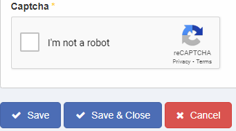 Captcha button